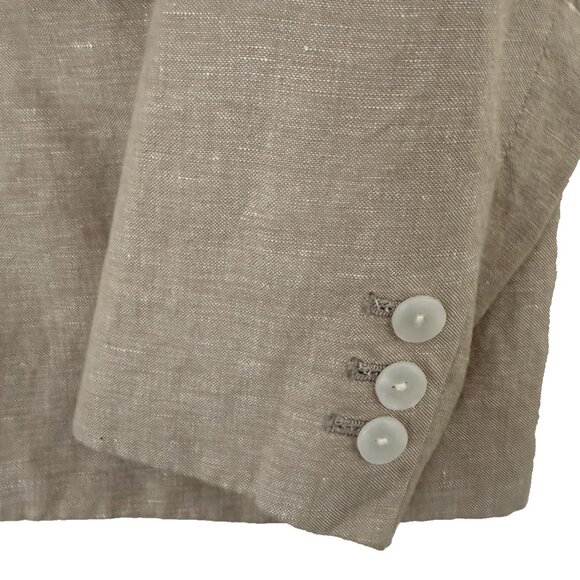 A New Day Womens Double Breasted Blazer Jacket Sz 14 Linen Rayon Career Academia - Picture 5 of 12
